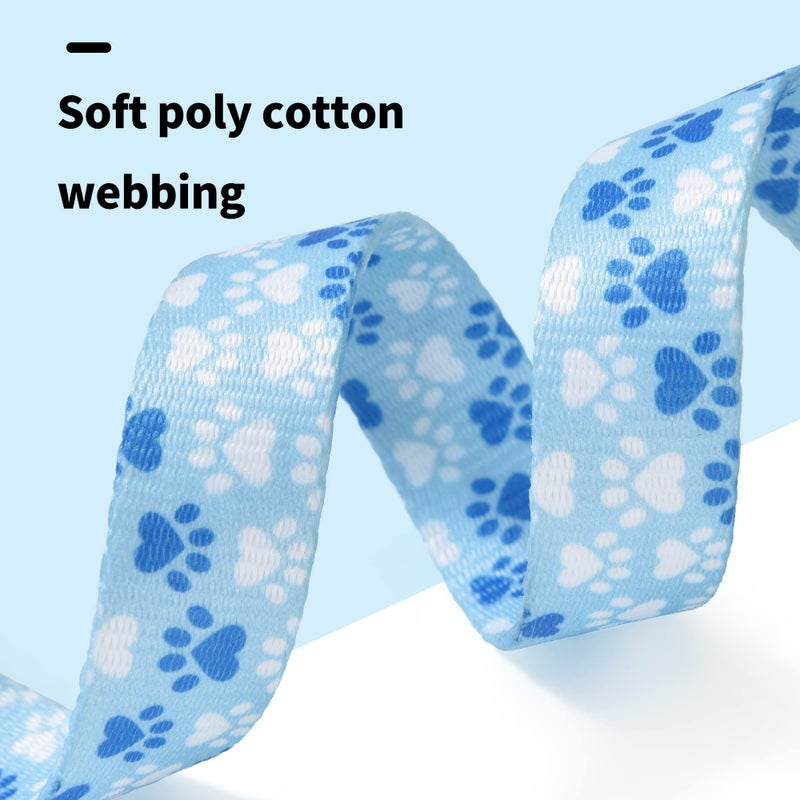 Mile High Life Nylon Puppy Dog Collar Nylon w Cute Patterns Lightweight Girl Boy Collar for Small/Medium/Large Dogs (Blue Foot, Small Neck 11"-15") - Image 5